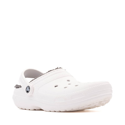 Fur cheap crocs white