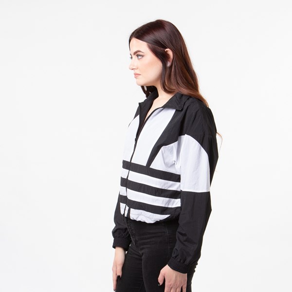 Womens adidas Big Trefoil Cropped Windbreaker Jacket ...