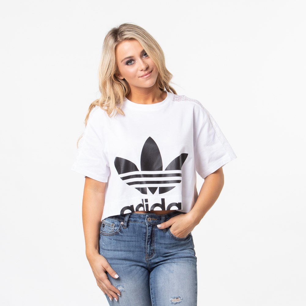 Womens adidas Trefoil Cropped Tee 