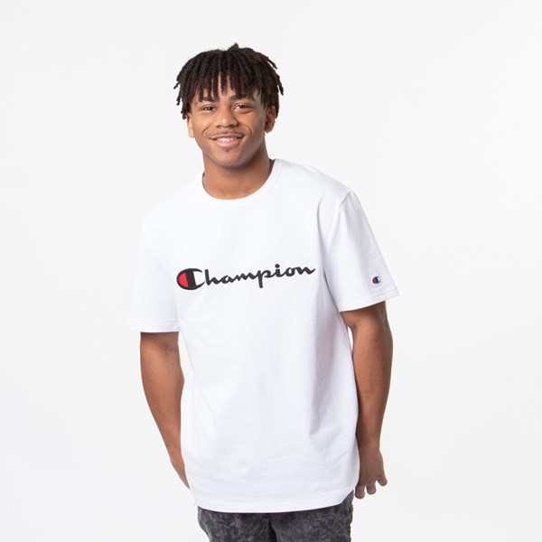 192503222024 UPC - Champion Champion Script Embroidered White T Shirt ...