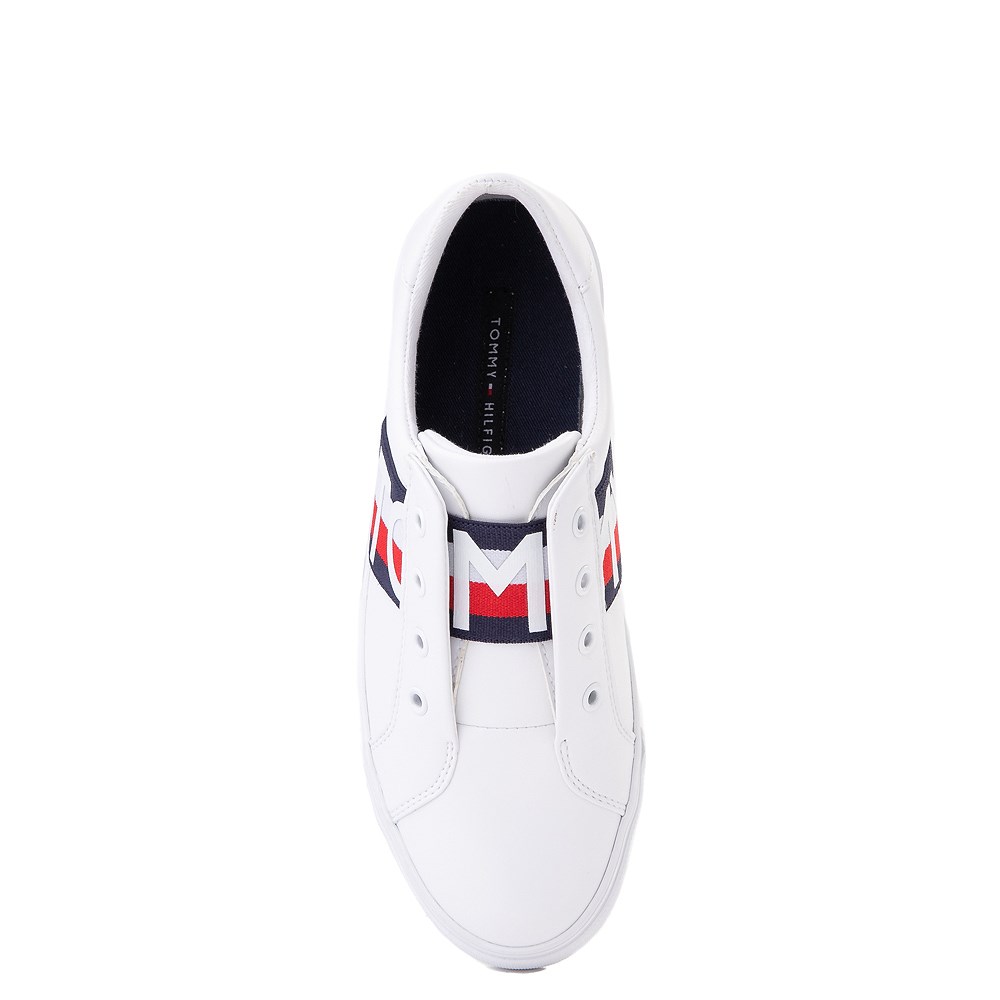 tommy hilfiger white slip on shoes