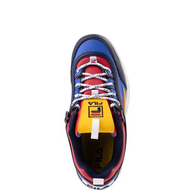 red and yellow fila shoes