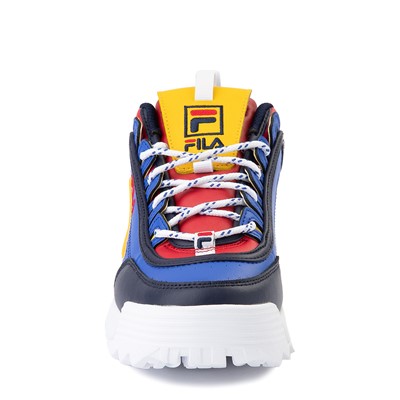 red and yellow fila shoes
