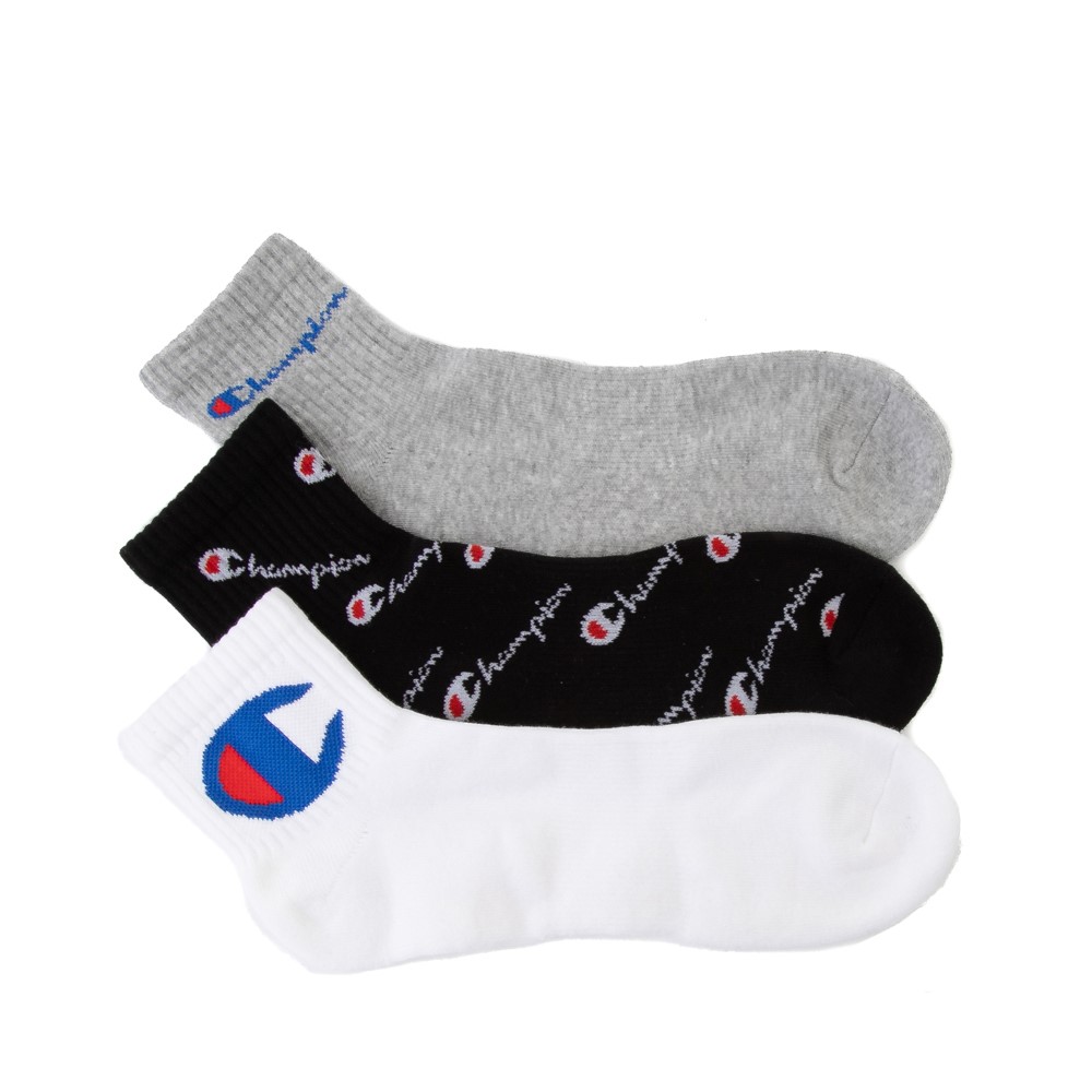 Mens Champion Ankle Socks 3 Pack - Black / White / Grey | JourneysCanada