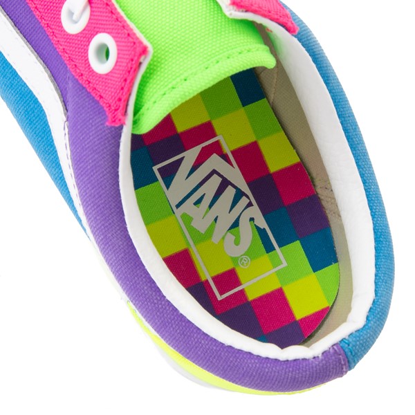 alternate view Chaussure de skate Vans Old Skool à blocs de couleurs néon - Rose / Mauve / JauneALT2B