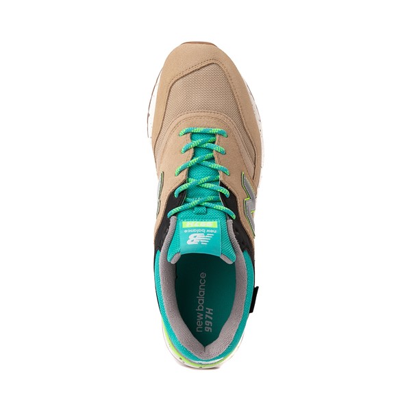alternate view Mens New Balance 997H Athletic Shoe - Tan / Turquoise / LimeALT2