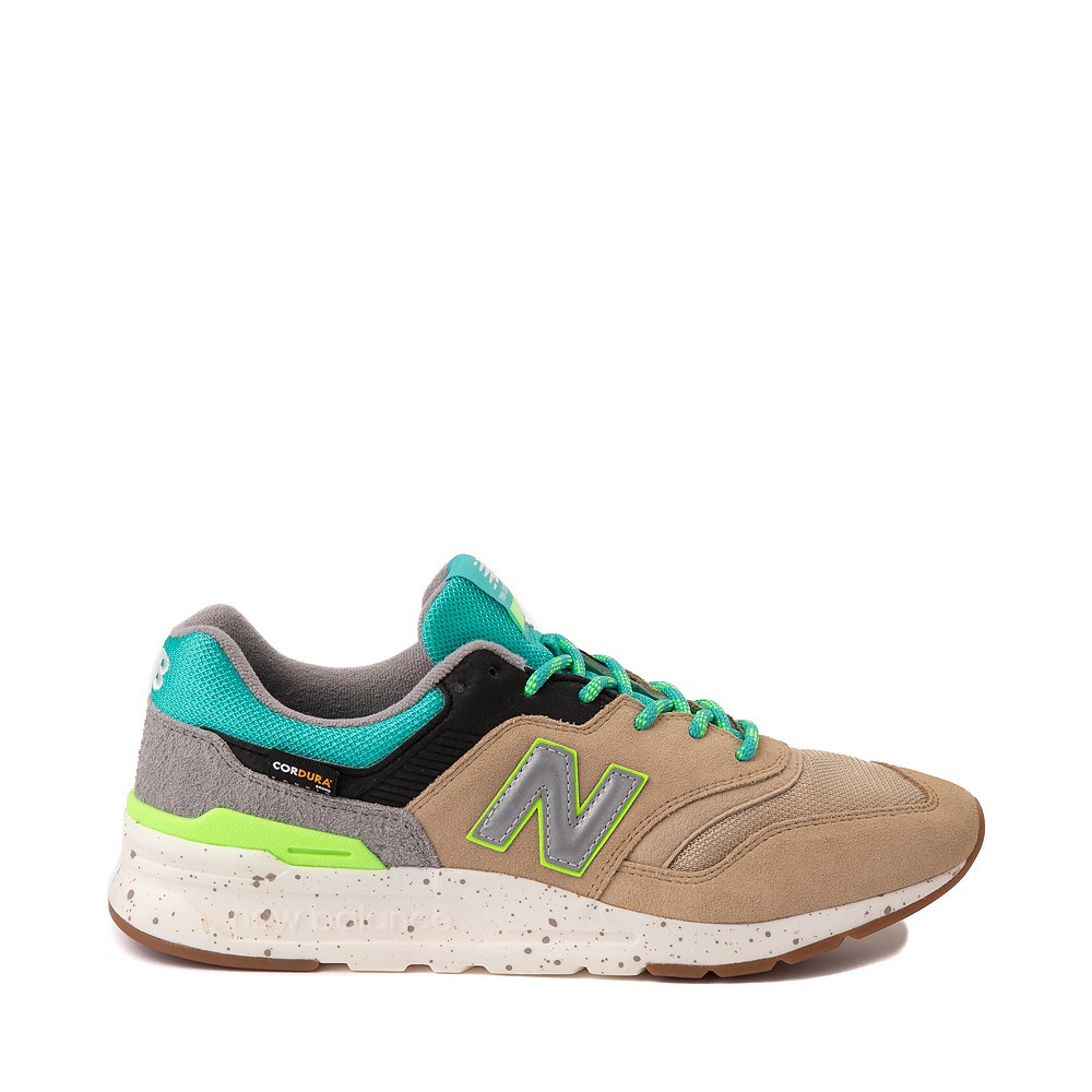 Mens New Balance 997H Athletic Shoe - Tan / Turquoise / Lime