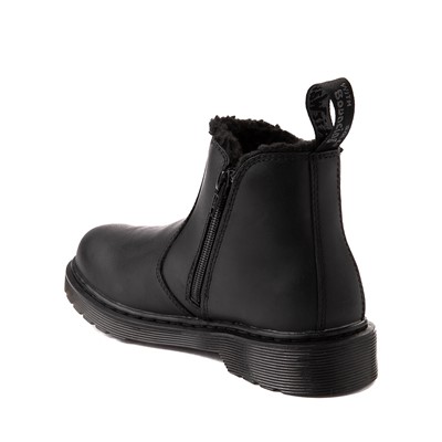 Alternate view of Dr. Martens 2976 Faux Fur-Lined Chelsea Boot - Big Kid - Black
