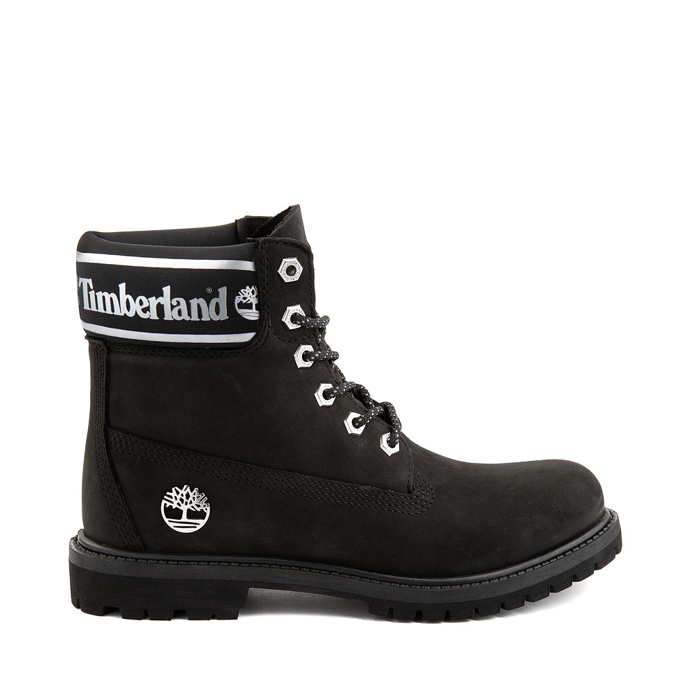 Womens Timberland 6&quot; Premium Metallic Collar Boot - Black