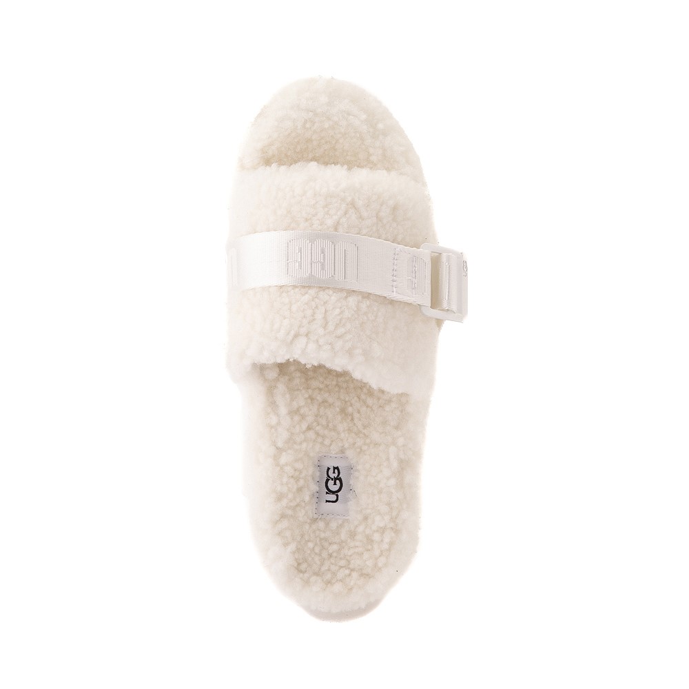 Womens UGG® Fluffita Slide Sandal - White | JourneysCanada