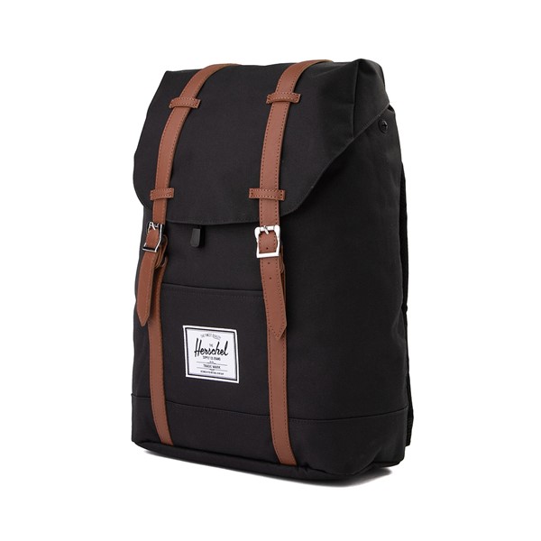 alternate view Herschel Supply Co. Retreat Backpack - Black / Saddle BrownALT4