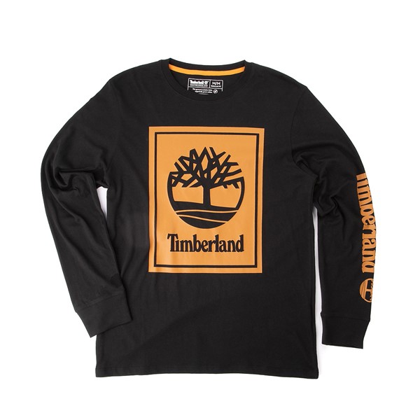 alternate view T-shirt à manches longues Timberland Stacked Logo pour hommes - NoirALT2