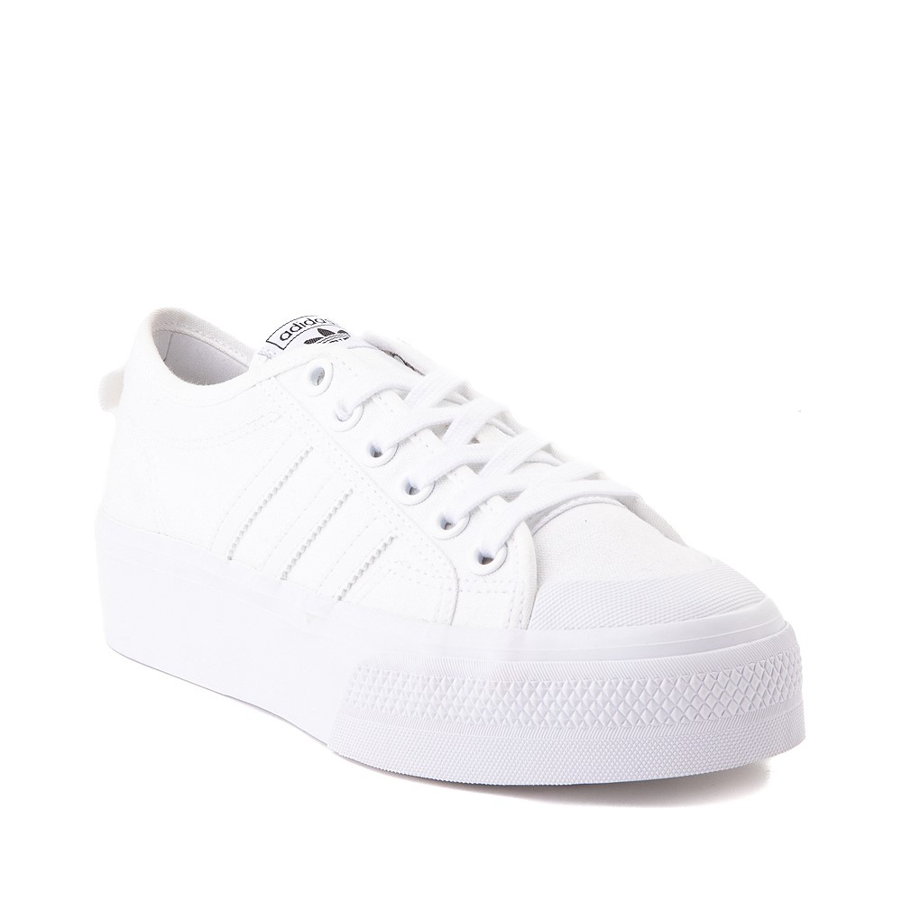 Adidas white platform sneakers online