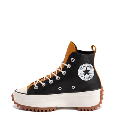 converse high top leather platform