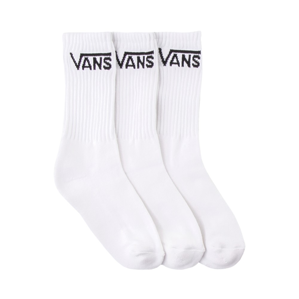 Mens Vans Logo Crew Socks 3 Pack - White | JourneysCanada