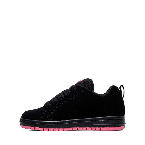 alternate view DC Court Graffik Skate Shoe - Little Kid / Big Kid - Black / PinkALT1
