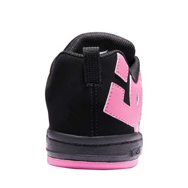 alternate view DC Court Graffik Skate Shoe - Little Kid / Big Kid - Black / PinkALT4