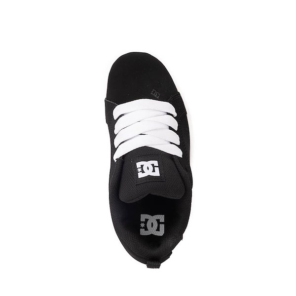 alternate view DC Court Graffik Skate Shoe - Little Kid / Big Kid - Black / WhiteALT2