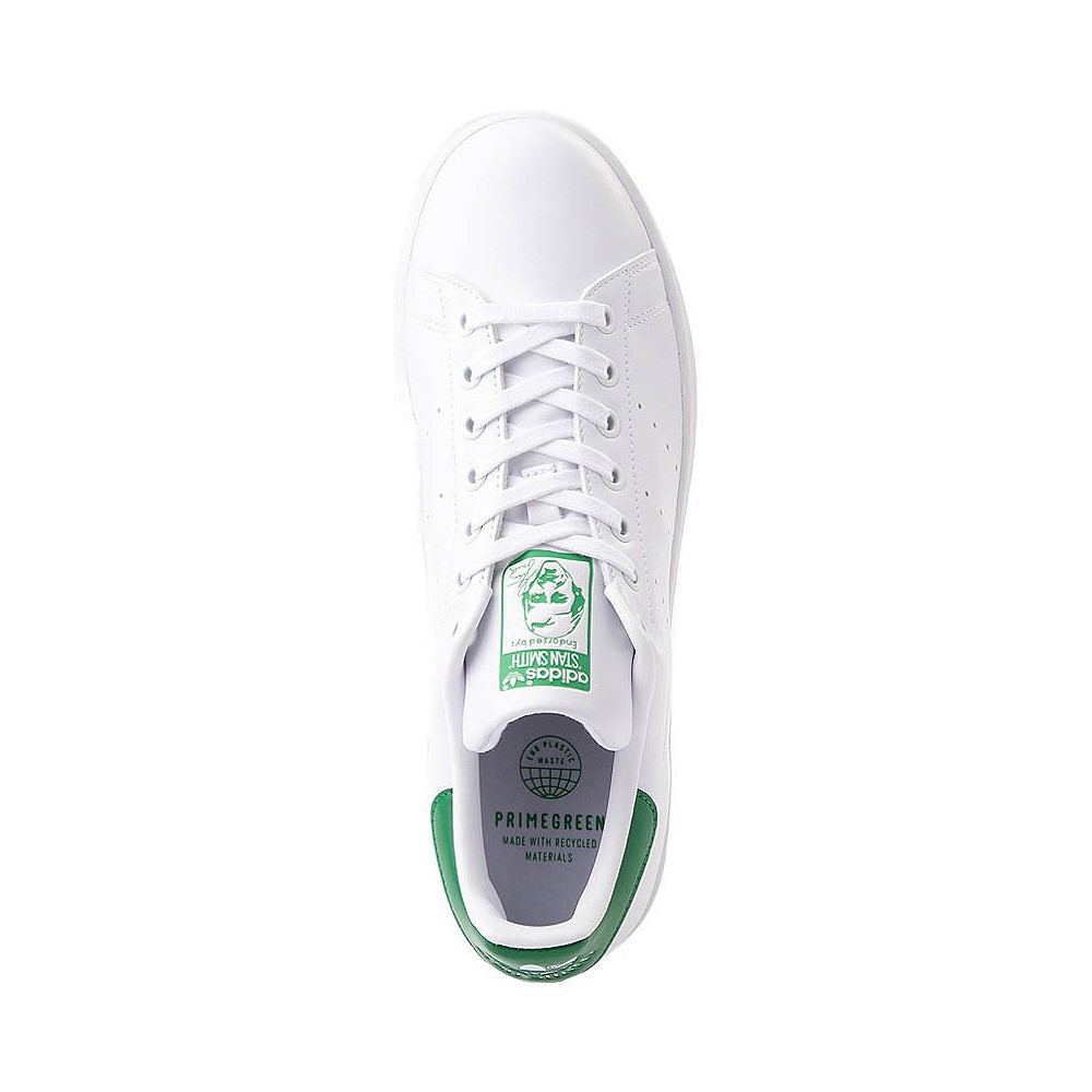 Womens adidas Stan Smith Athletic Shoe - White / Fairway Green ...