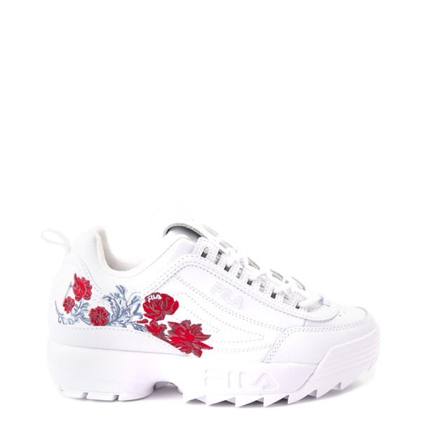 Main view of Womens Fila Disruptor 2 Floral Athletic Shoe - White