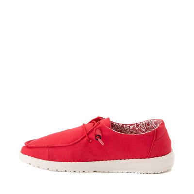 Alternate view of Womens Hey Dude Wendy Slip On Casual Shoe - Red