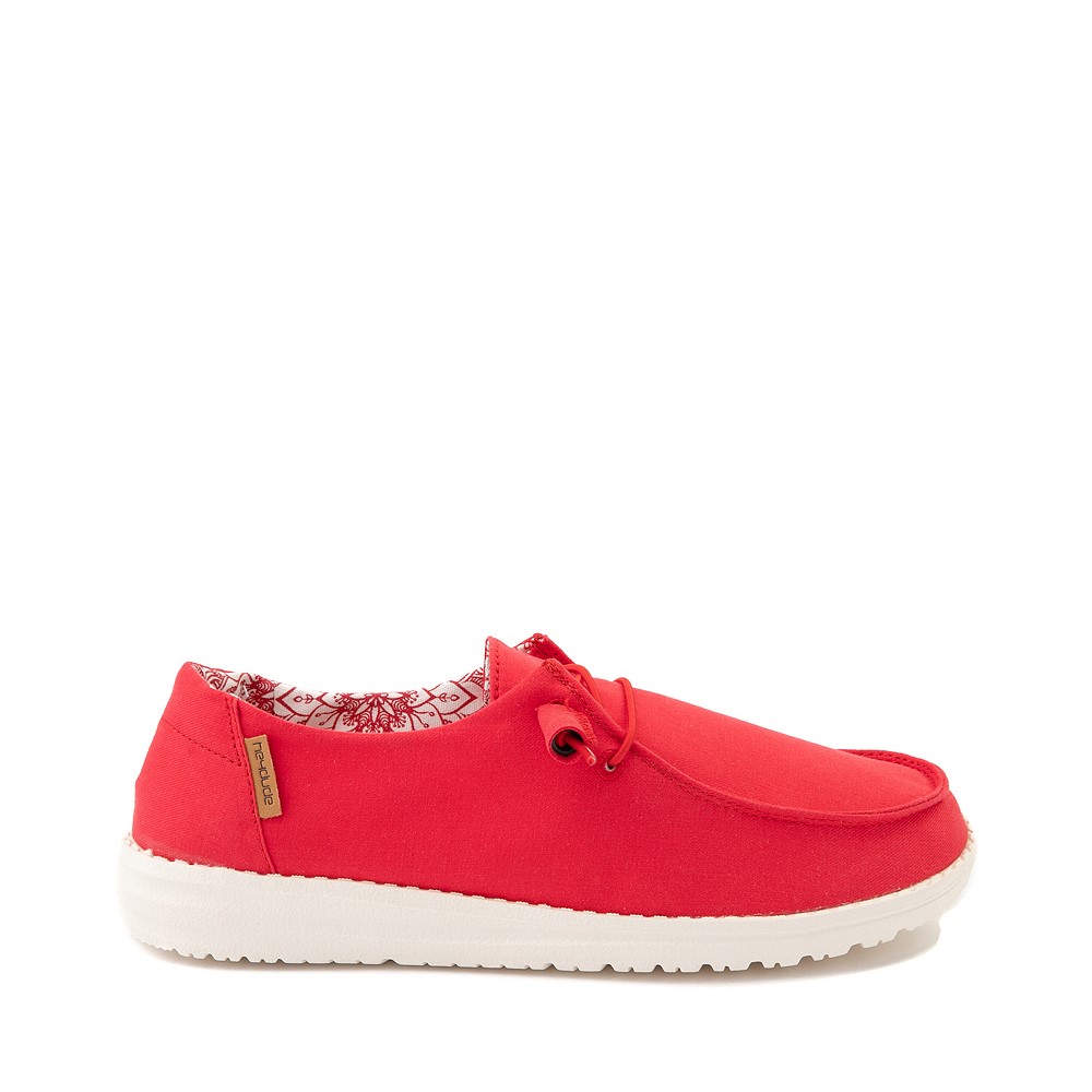 Womens Hey Dude Wendy Slip On Casual Shoe - Red