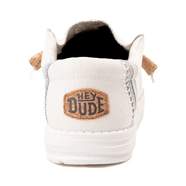 alternate view Mens Hey Dude Wally Casual Shoe - Natural WhiteALT4