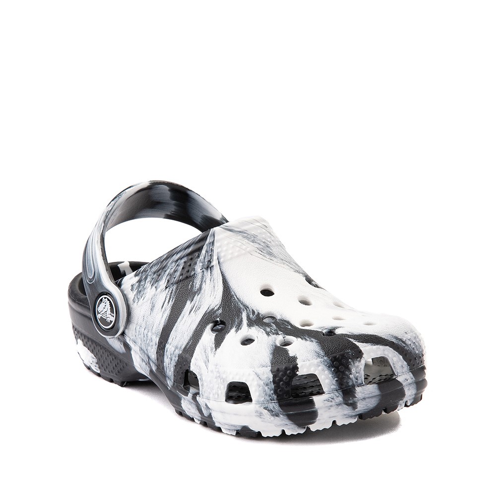 crocs-classic-clog-little-kid-big-kid-marbled-black-white