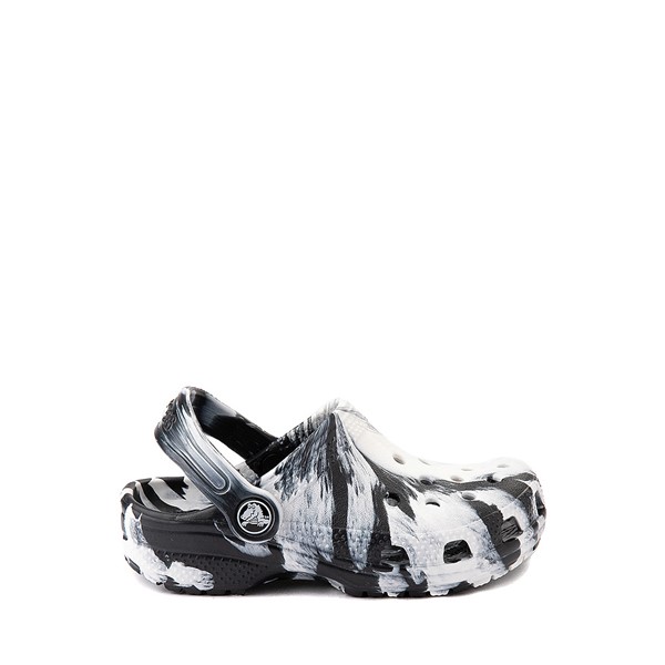 Main view of Crocs Classic Clog - Baby / Toddler - Marbled Black / White