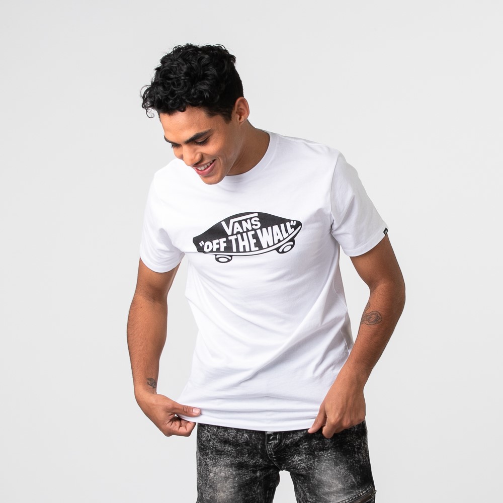 Mens Vans Off The Wall Crew Tee - White 