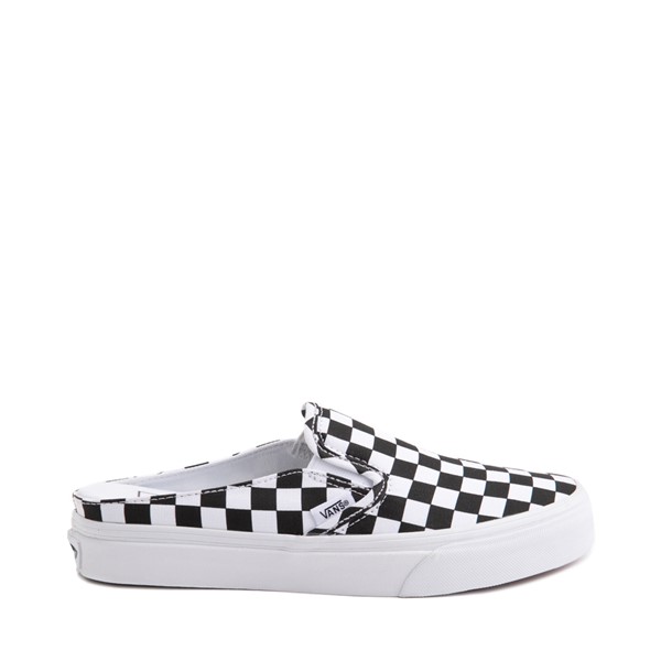 vans leather checkerboard mule