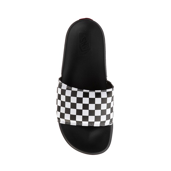 alternate view Vans La Costa Slide On Checkerboard Sandal - Black / WhiteALT1