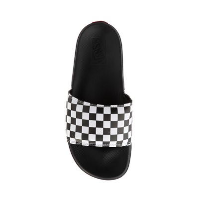 Alternate view of Vans La Costa Slide On Checkerboard Sandal - Black / White