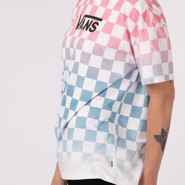 women's pink and white checkered vans