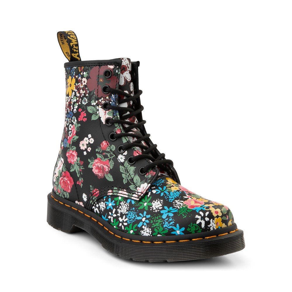 Dr. Martens 1460 8-Eye Floral Mash Up Boot - Black / Multicolor ...