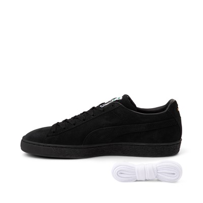 Alternate view of Mens PUMA Suede Athletic Shoe - Black Monochrome