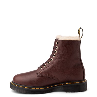 Alternate view of Mens Dr. Martens 1460 Pascal Faux Fur 8-Eye Boot - Brown