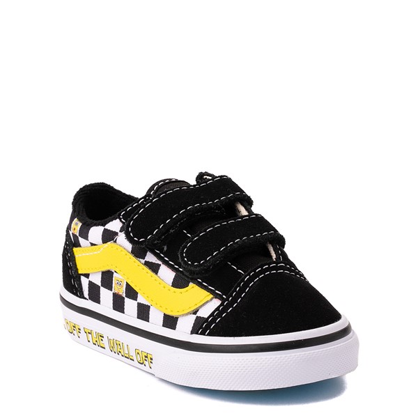 alternate view Vans x SpongeBob SquarePants™ Old Skool V Checkerboard Skate Shoe - Baby / Toddler - BlackALT5