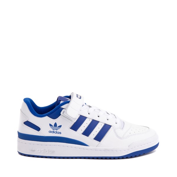 Main view of Mens adidas Forum Low Athletic Shoe - White / Collegiate Royal Blue