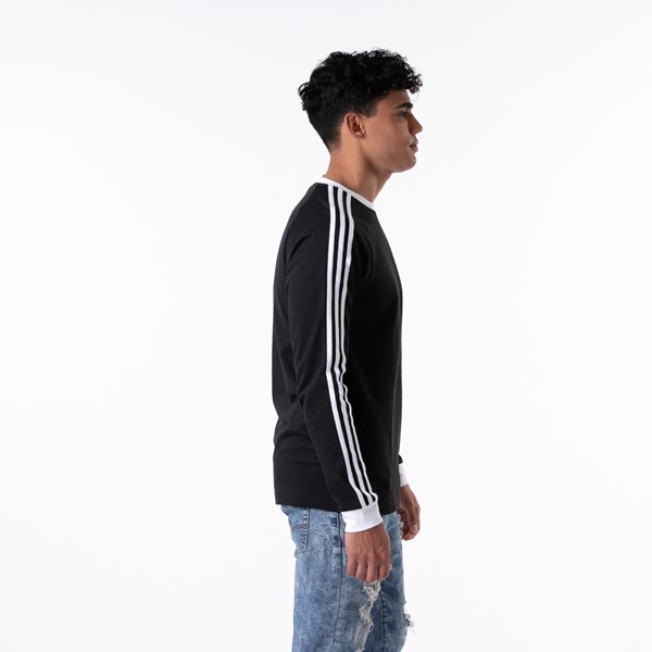 Adidas 3 stripe hot sale long sleeve top mens