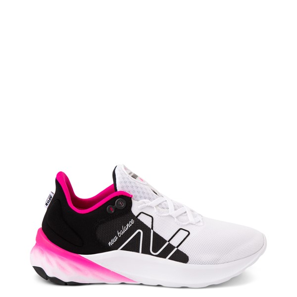 Chaussure athlétique New Balance Fresh Foam Roav pour femmes - Blanche / Noire / Rose
