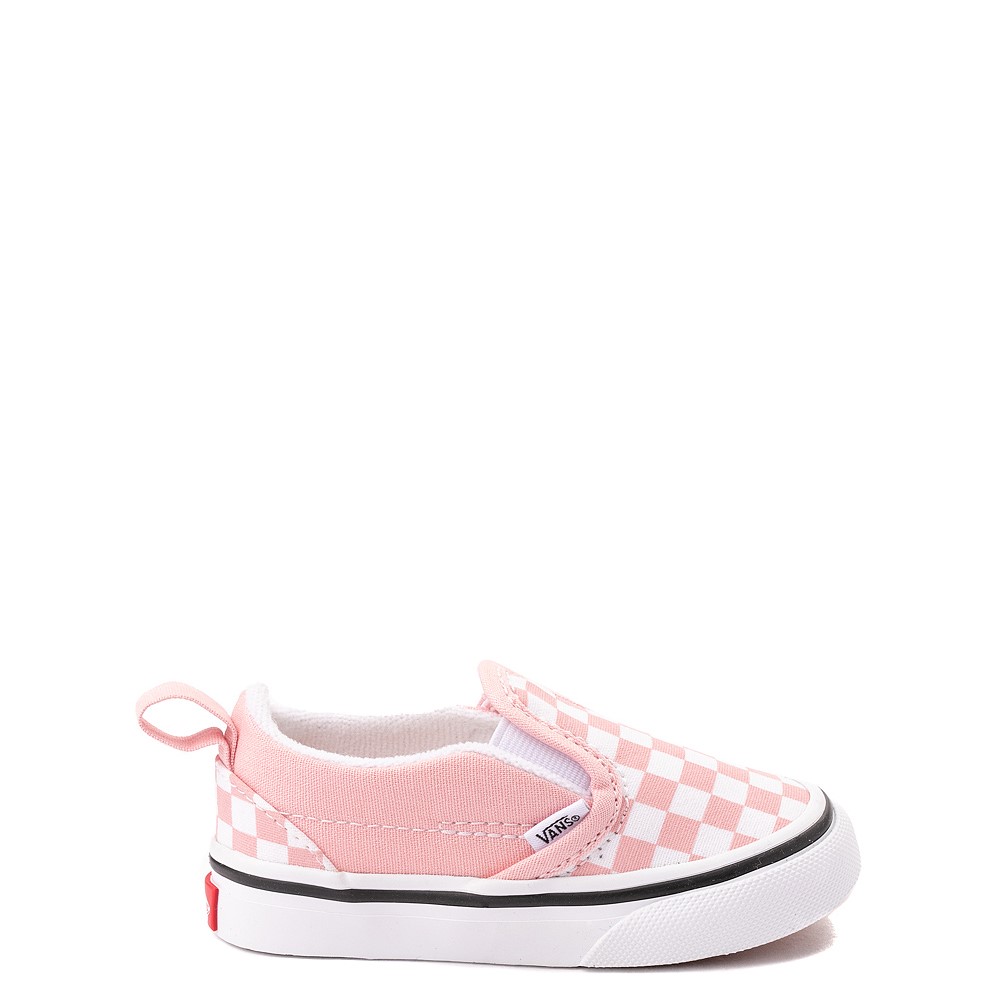 toddler checkerboard vans pink