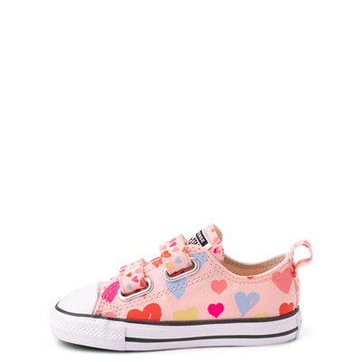 Alternate view of Converse Chuck Taylor All Star 2V Hearts Lo Sneaker - Baby / Toddler - Storm Pink