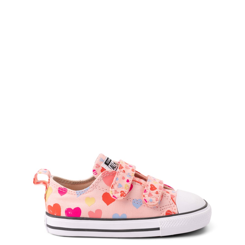 Converse Chuck Taylor All Star 2V Hearts Lo Sneaker - Baby / Toddler - Storm Pink