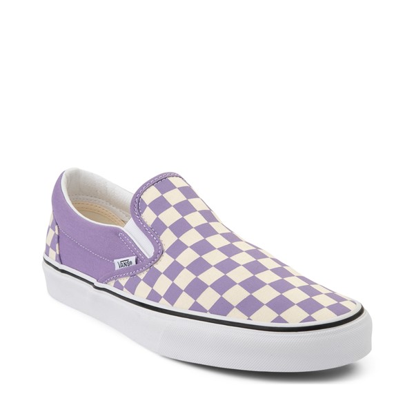 alternate view Vans Slip-On Checkerboard Skate Shoe - Chalk VioletALT5