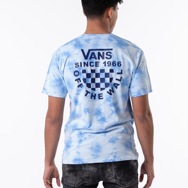 Main view of T-shirt à logo Vans Checker teinture sur noeuds - Bleu