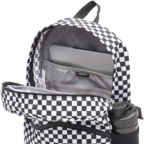 alternate view Vans Construct Skool Backpack - Black / White CheckerboardALT3