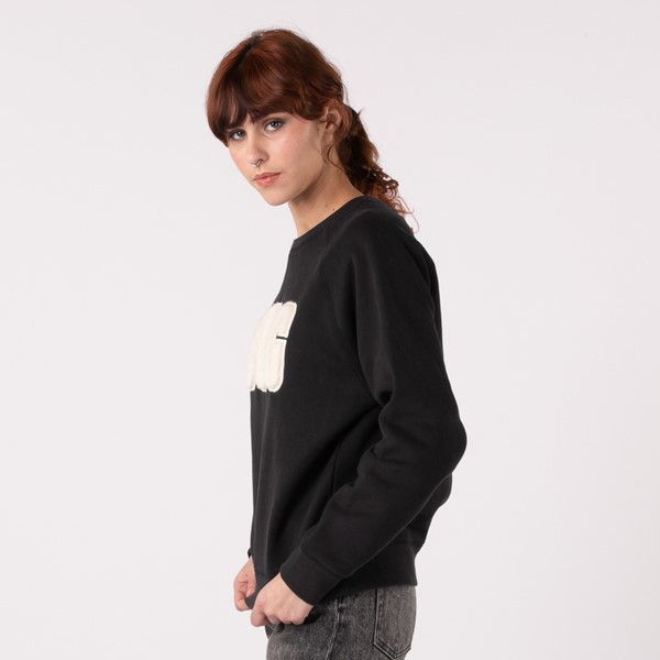 alternate view Womens UGG® Madeline Fuzzy Logo Sweatshirt - BlackALT3
