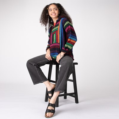 Vue alternative de Poncho Baja Rasta pour femmes - Bandes arc-en-ciel