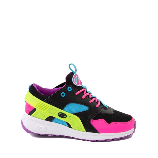 Vue principale de Chaussure de skate Heelys Force - Enfant/Junior - Noire / Blocs de couleurs néon